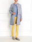 Однобортное пальто с абстрактным узором Moschino Boutique  –  Модель Общий вид
