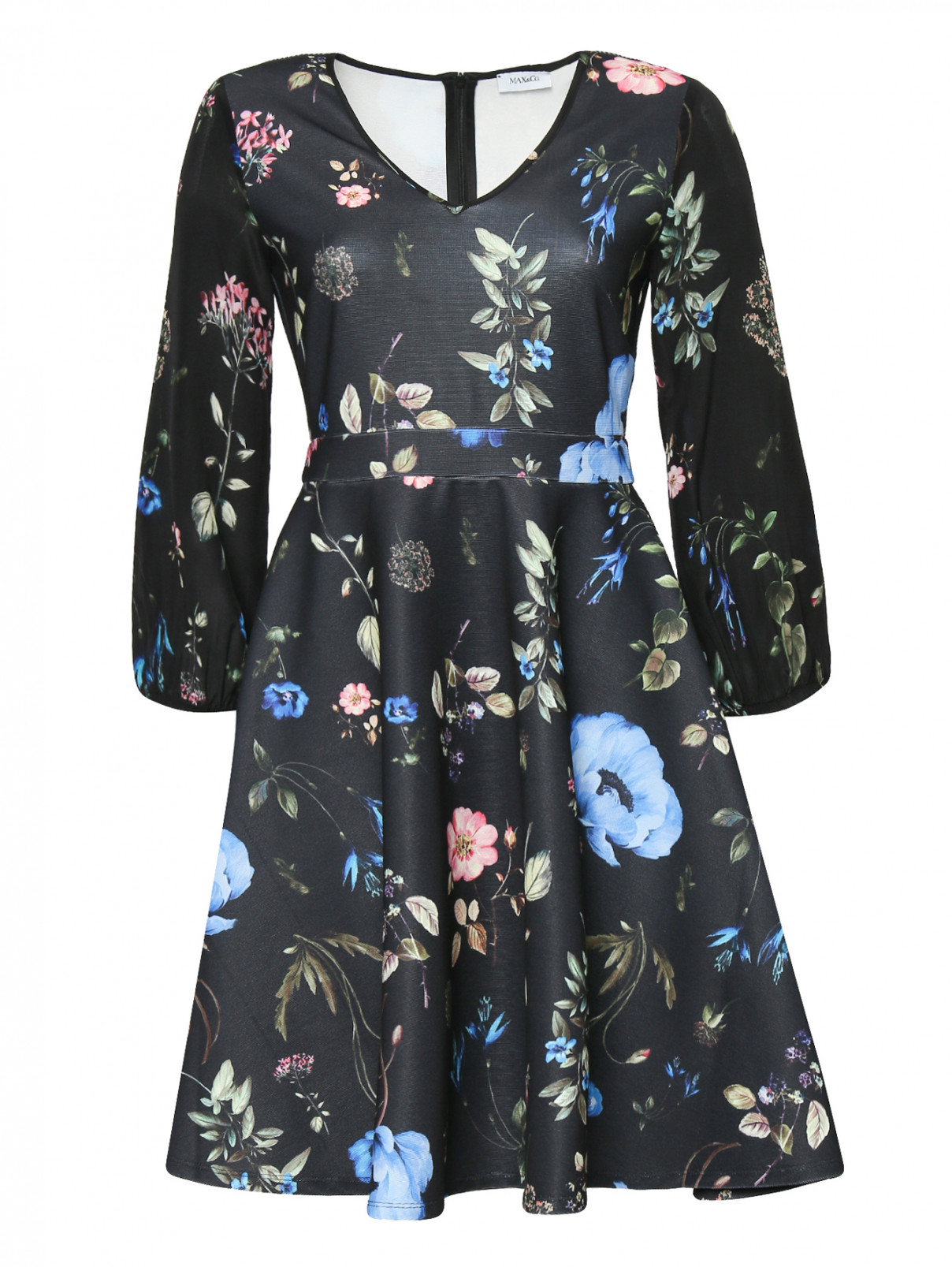 Платье с цветочным узором Max&Co  –  Общий вид  – Цвет:  Узор