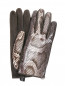Перчатки из кожи с тиснением  "под рептилию" Ermanno Scervino  –  Общий вид