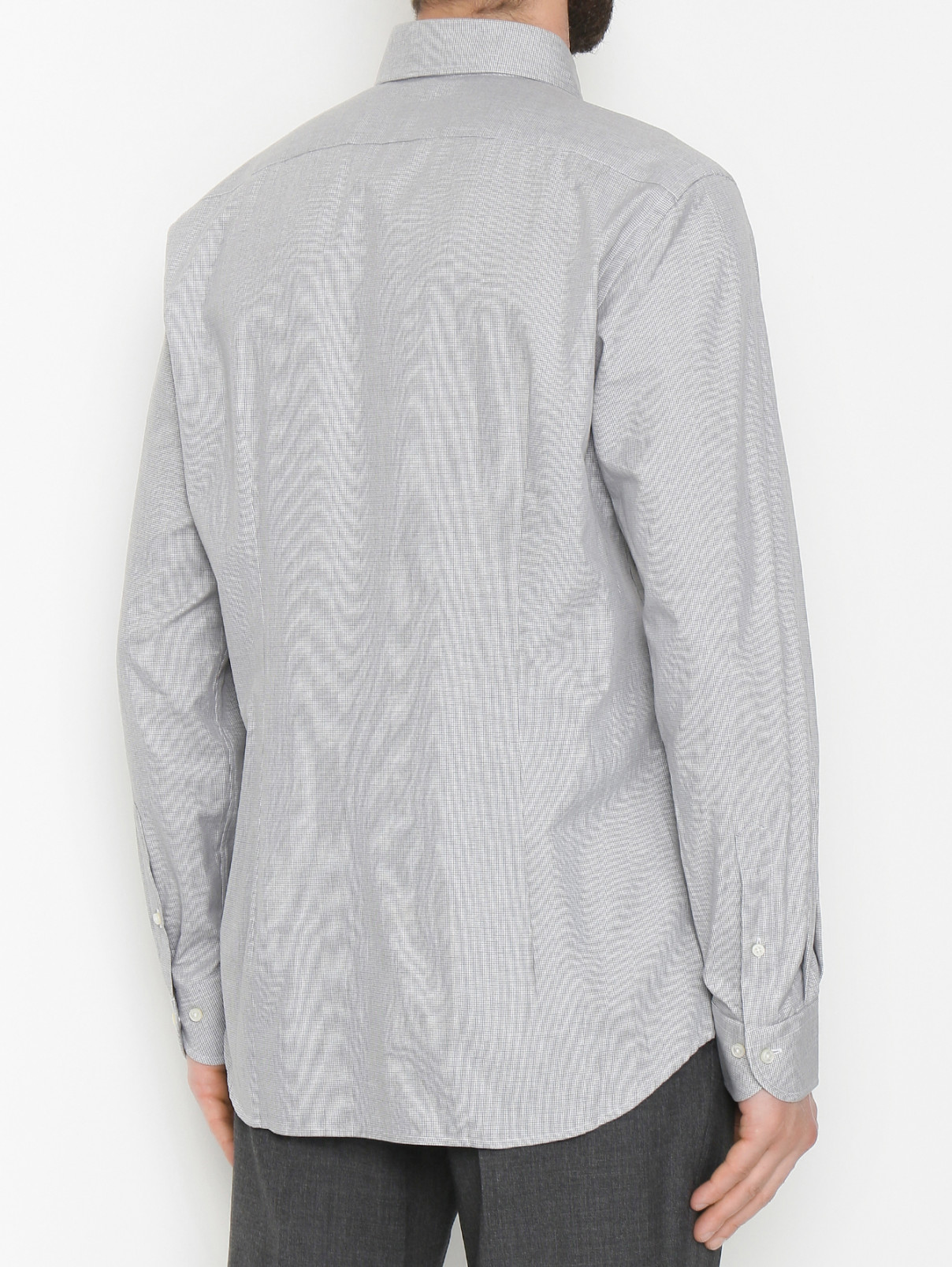 Рубашка из хлопка с узором Windsor  –  МодельВерхНиз1  – Цвет:  Узор