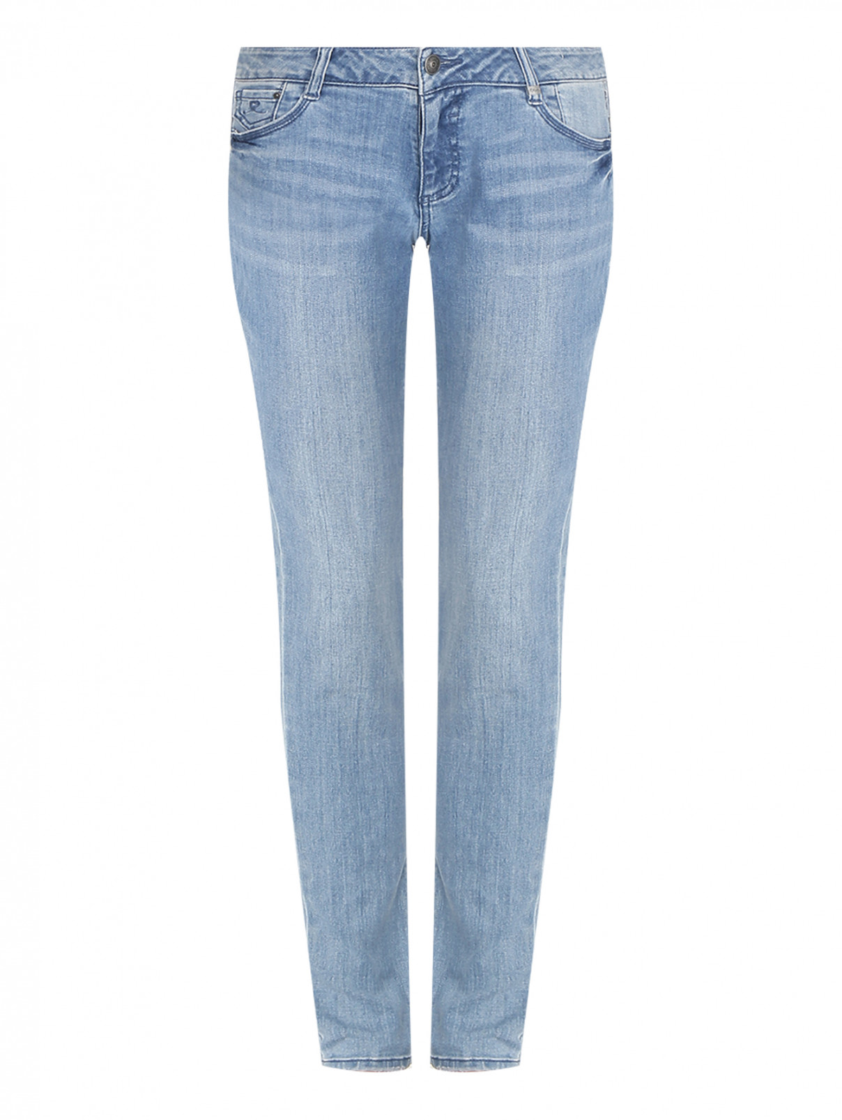 Базовые узкие джинсы из хлопка S.Oliver  –  Общий вид  – Цвет:  Синий