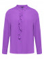 Блуза из смешанного шелка с воланами BOUTIQUE MOSCHINO  –  Общий вид
