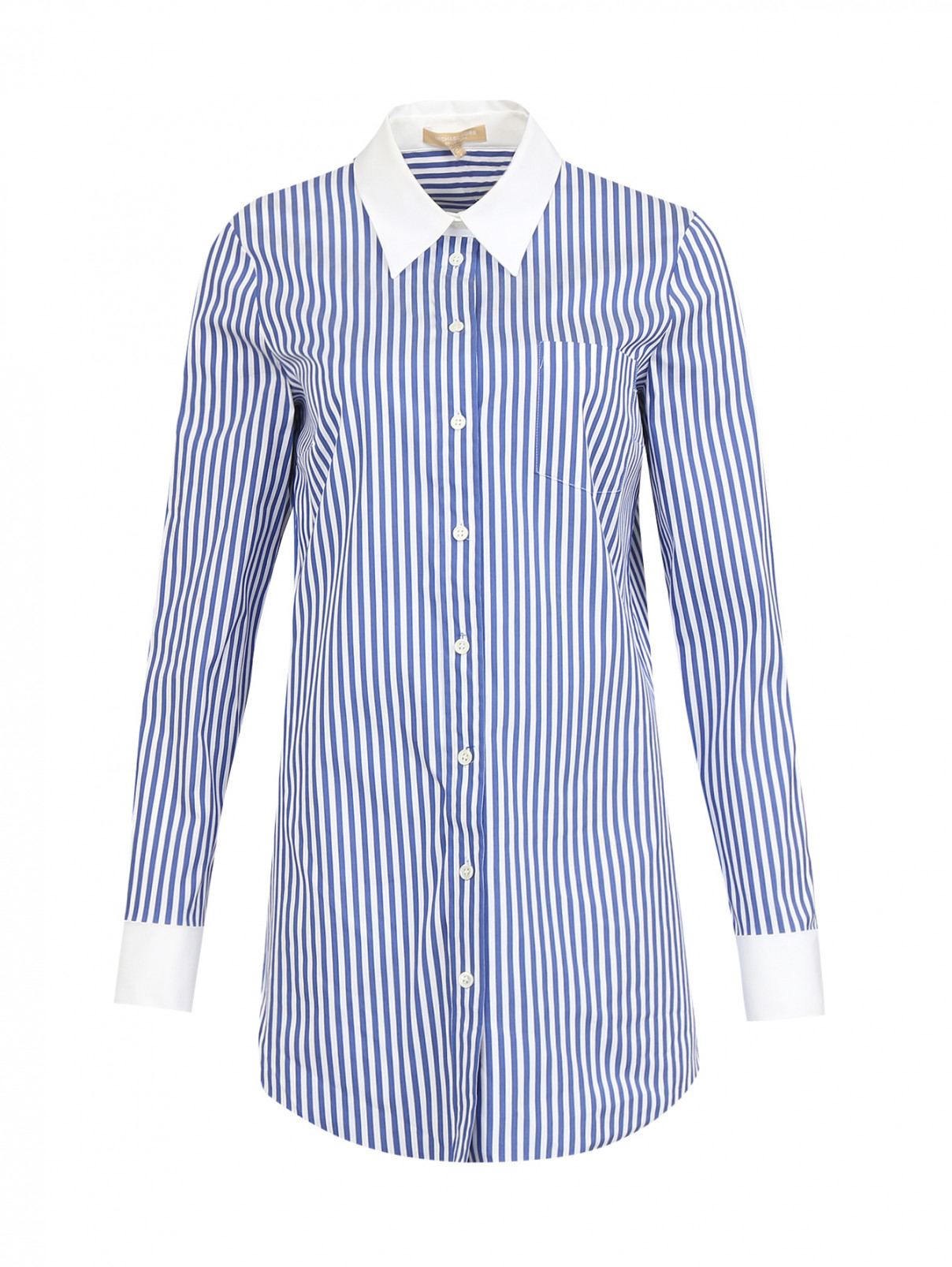 Рубашка из хлопка с узором "полоска" Michael Kors  –  Общий вид  – Цвет:  Узор
