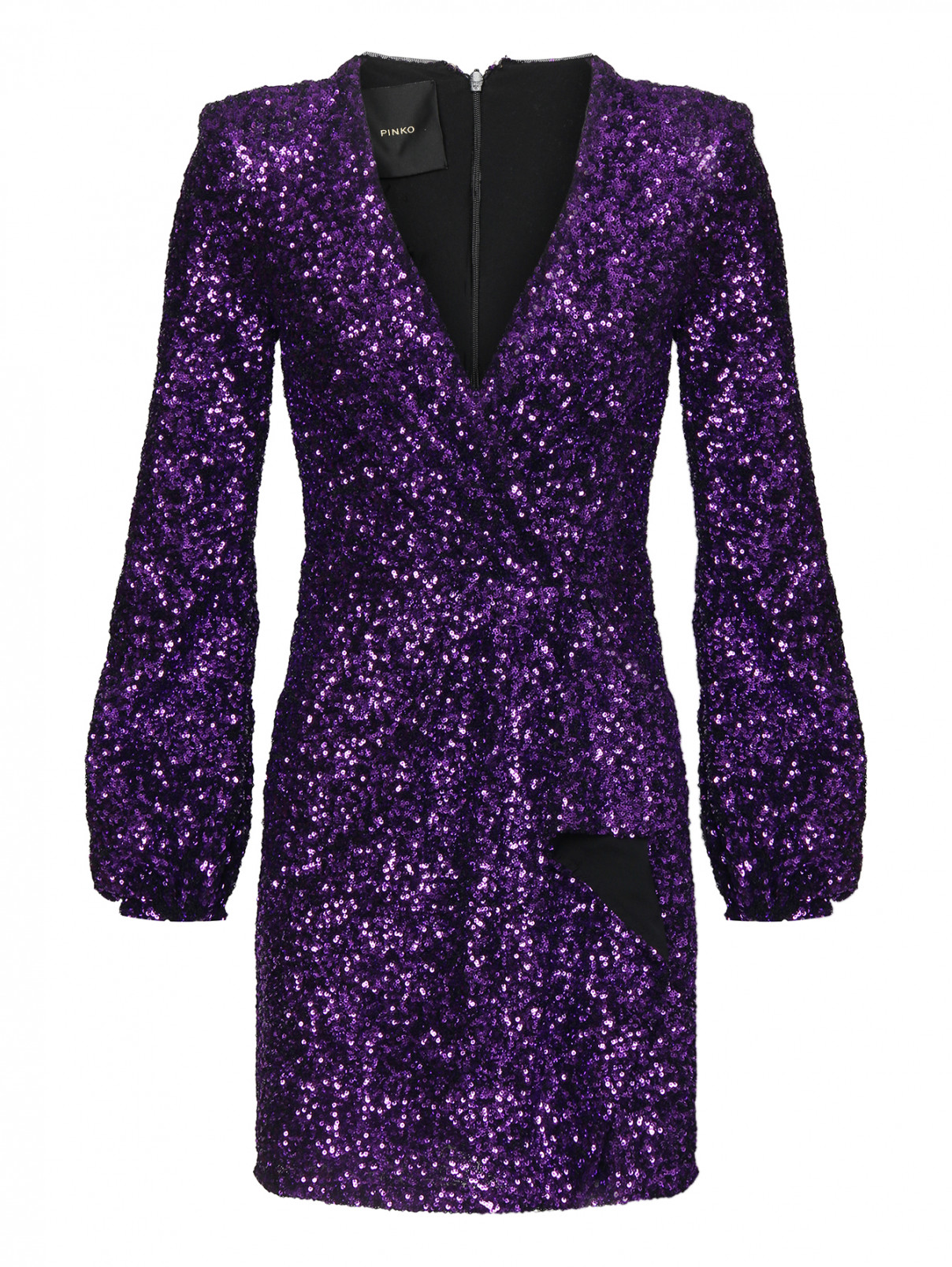 Платье с пайетками PINKO  –  Общий вид  – Цвет:  Фиолетовый