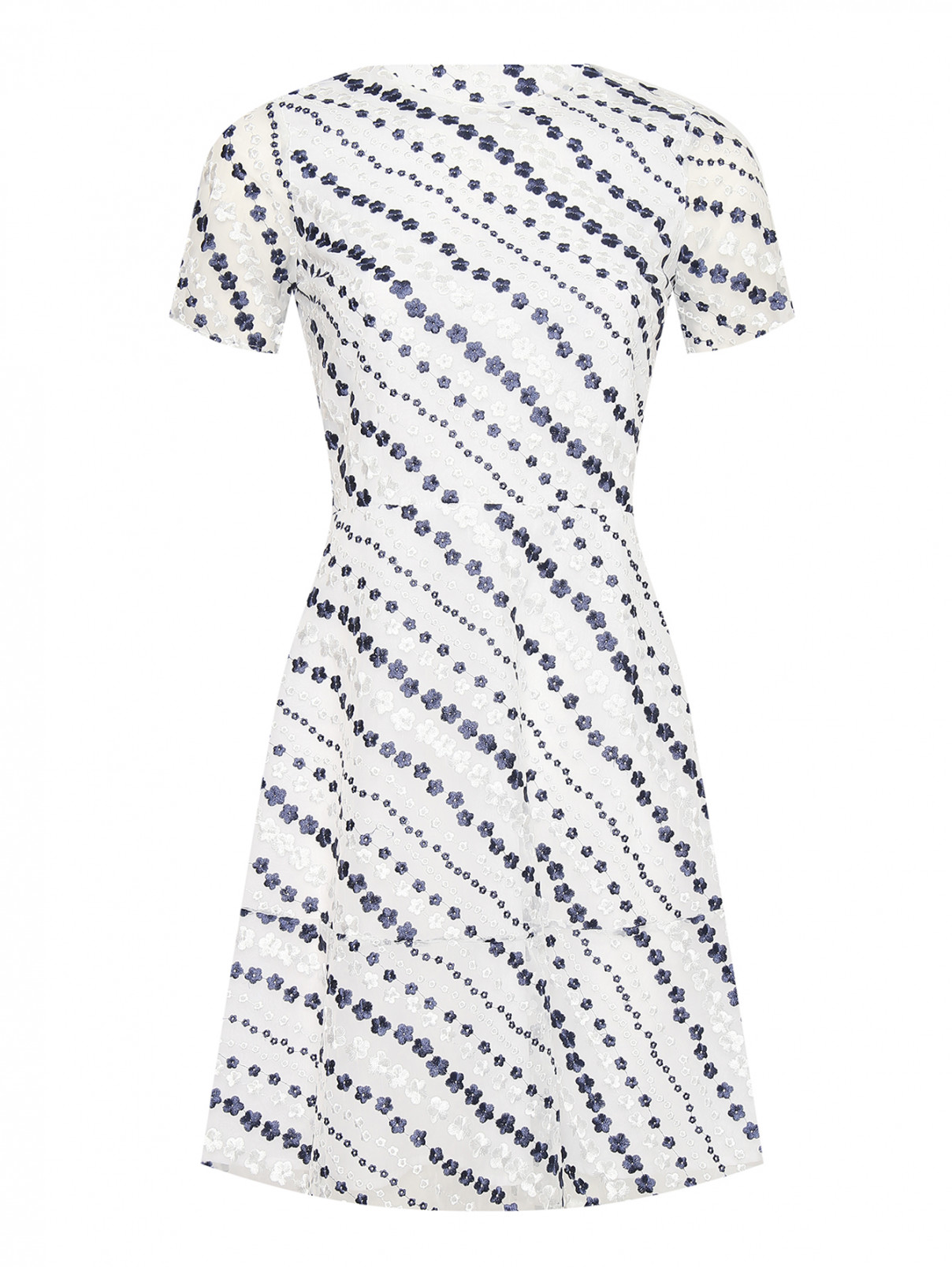 Платье с декоративной вышивкой Michael by MK  –  Общий вид  – Цвет:  Белый