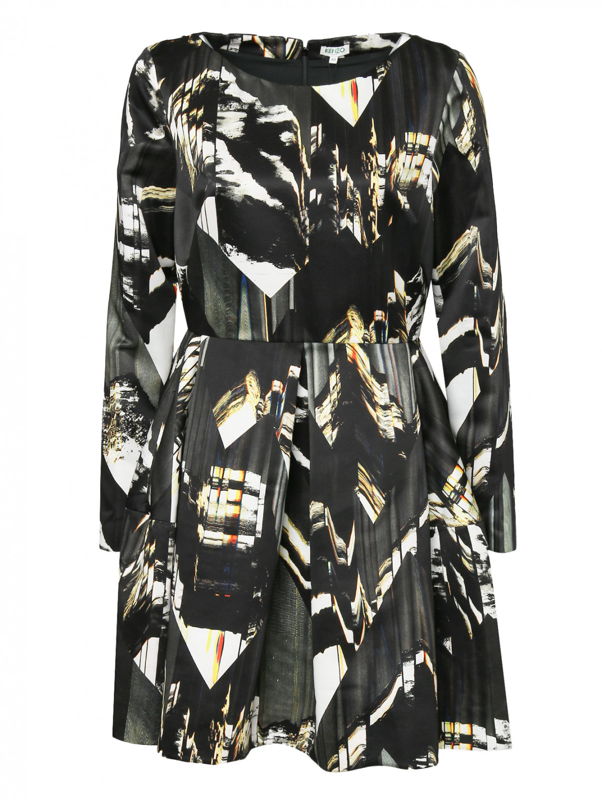 Платье-мини с узором Kenzo  –  Общий вид  – Цвет:  Узор
