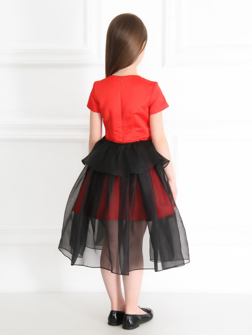 Платье из шелка со съемной накидкой Junior Gaultier - МодельВерхНиз1