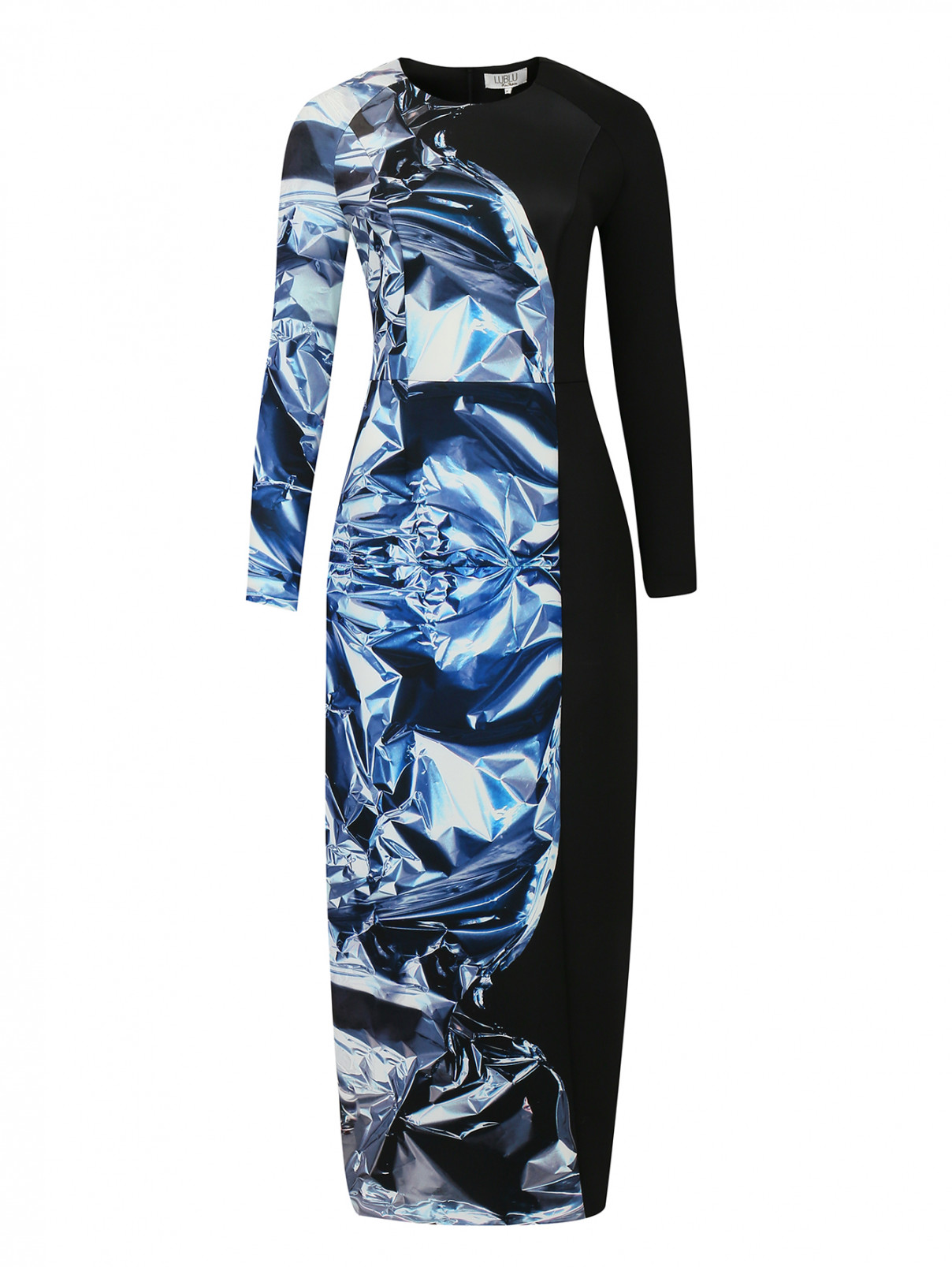 Платье-макси с принтом Kira Plastinina  –  Общий вид  – Цвет:  Черный