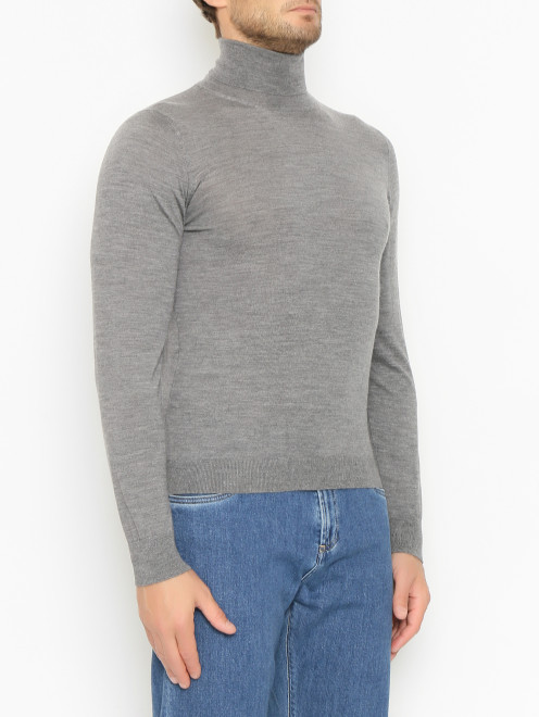 Водолазка из шерсти и шелка  Piacenza Cashmere 1733 - МодельВерхНиз
