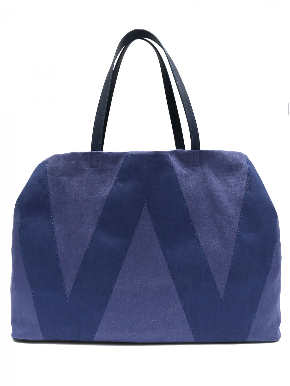 Объемная сумка из текстиля Weekend Max Mara  –  Общий вид  – Цвет:  Синий