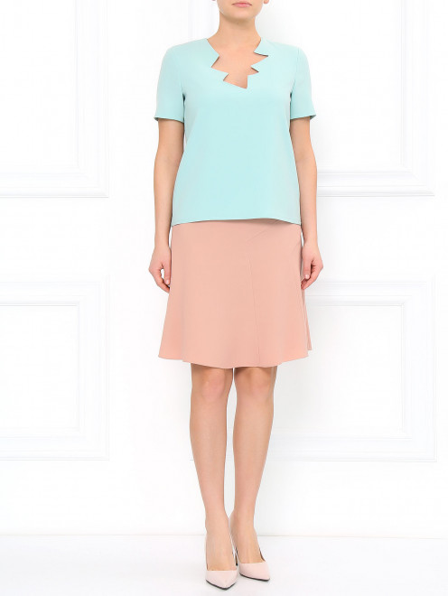 Блуза с асимметричным вырезом  Moschino Cheap&Chic - Модель Общий вид