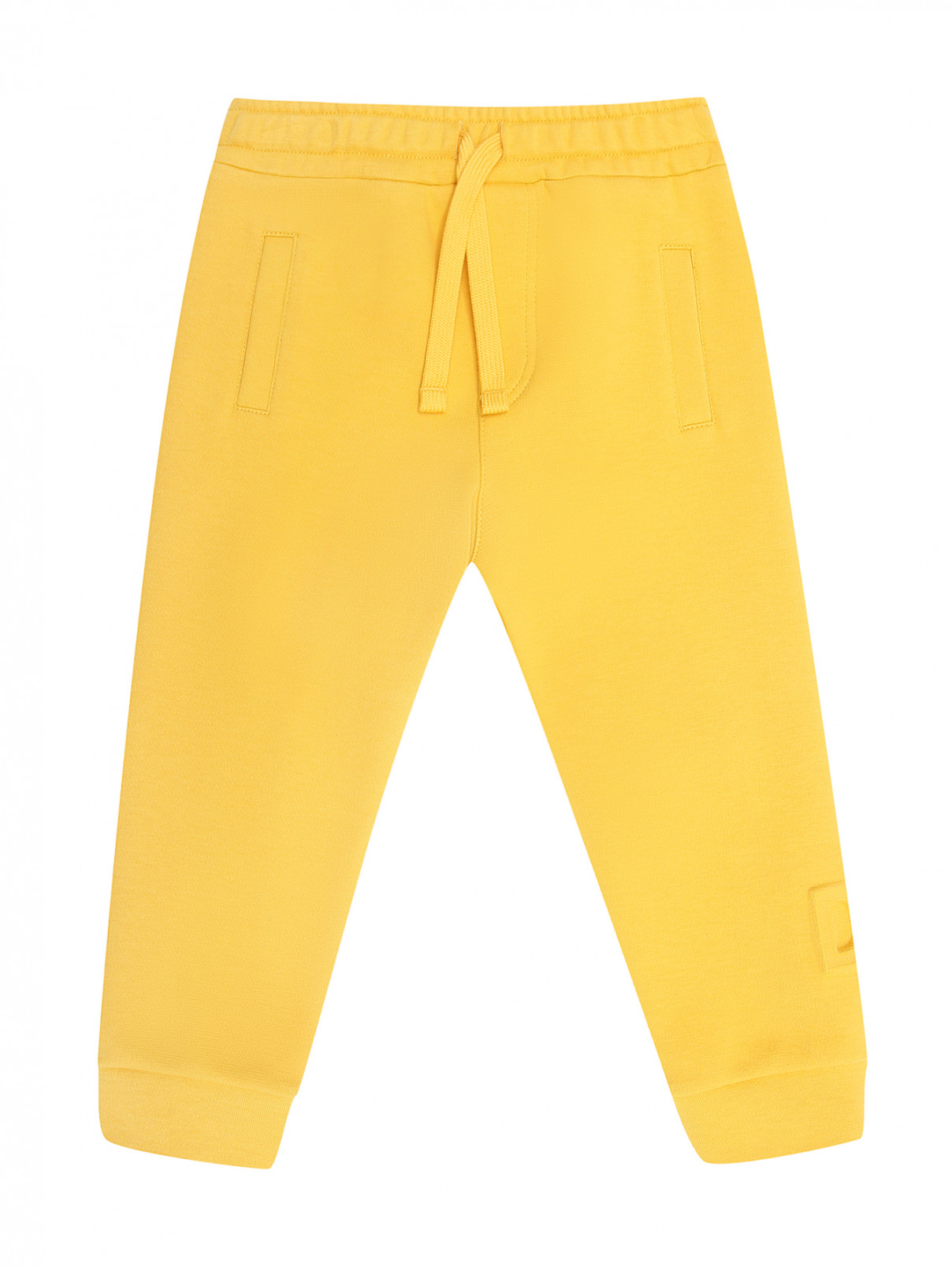 Брюки из хлопка с принтом Dolce & Gabbana  –  Общий вид  – Цвет:  Желтый
