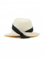 Плетеная шляпа с контрастной отделкой Federica Moretti  –  Обтравка2