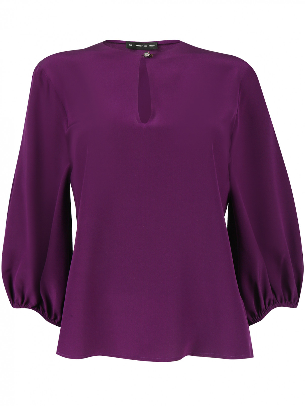 Блуза из шелка свободного кроя Etro  –  Общий вид  – Цвет:  Фиолетовый