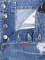 Укороченные джинсы прямого кроя с потертостями Dsquared2  –  Деталь1