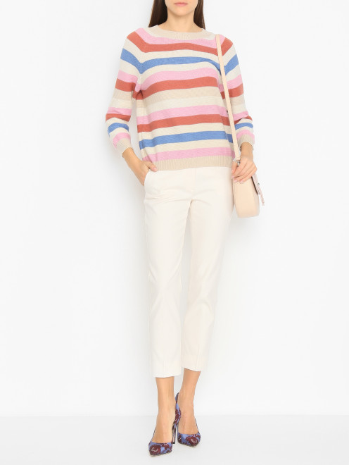 Зауженные брюки из хлопка Weekend Max Mara - МодельОбщийВид