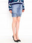 Джинсовая юбка-мини Moschino Couture  –  Модель Верх-Низ
