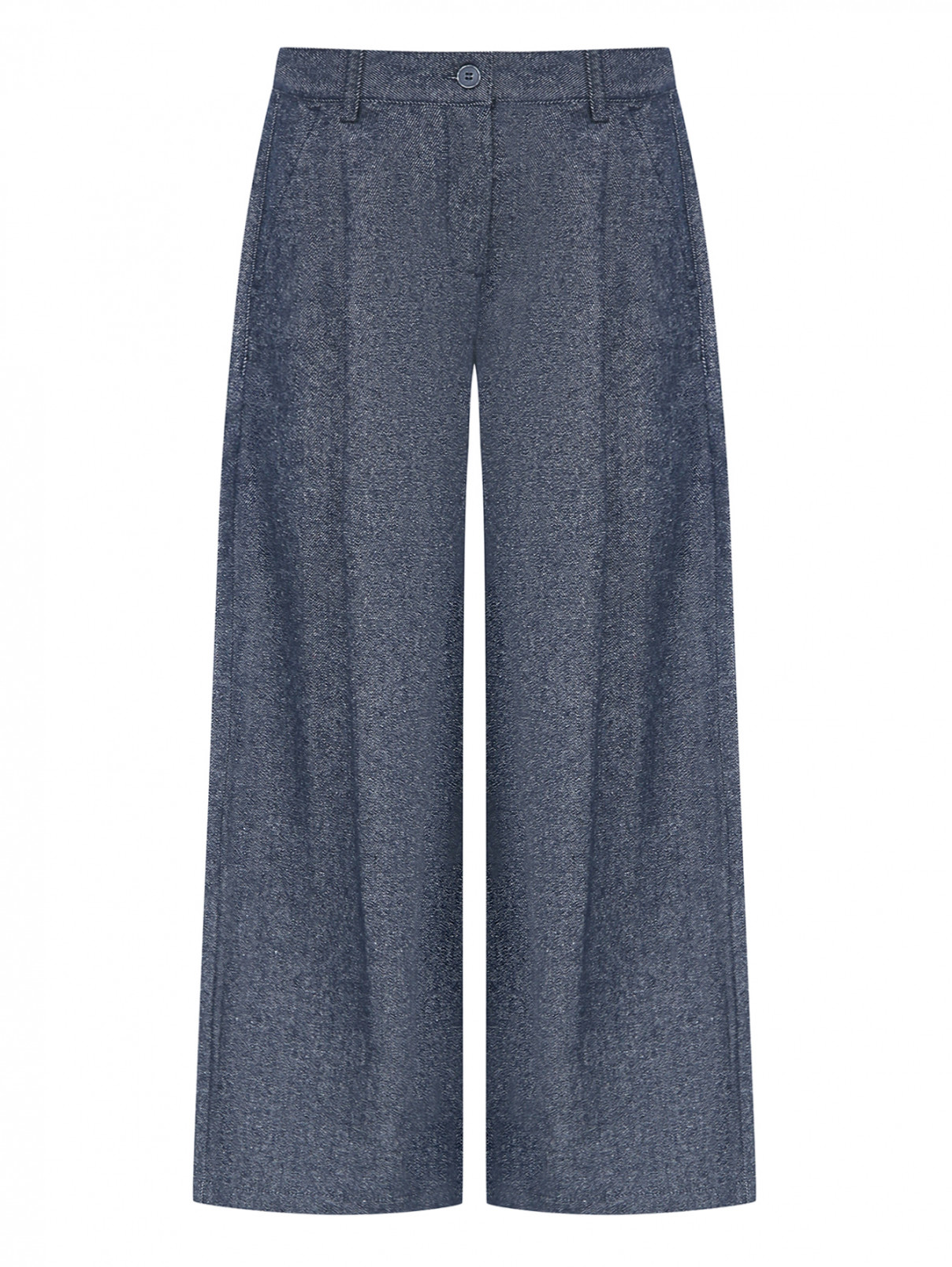 Широкие брюки со складками Aspesi  –  Общий вид  – Цвет:  Синий