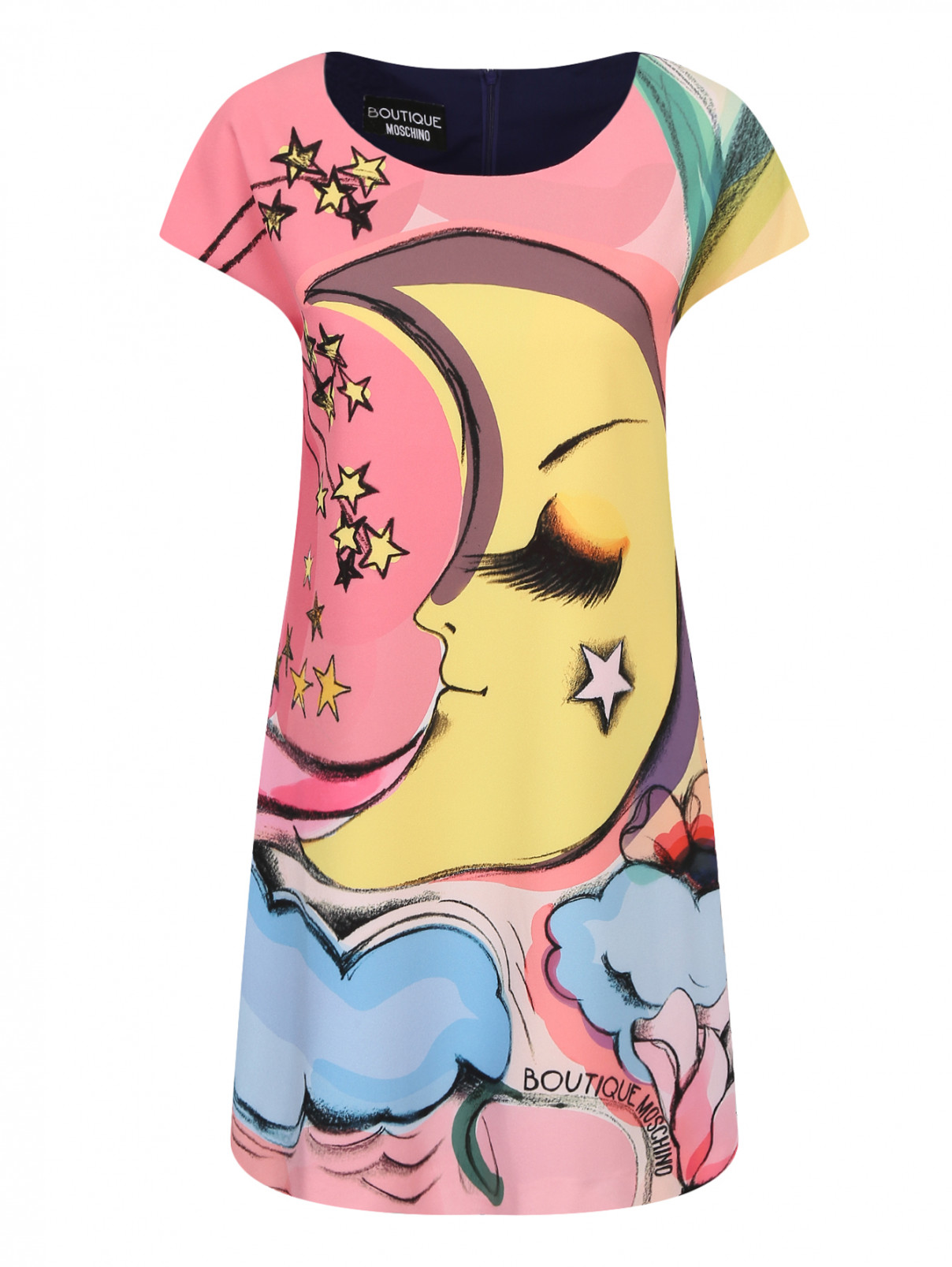 Платье с узором Moschino Boutique  –  Общий вид  – Цвет:  Мультиколор