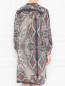 Платье из шерсти и шелка с узором Etro  –  МодельВерхНиз1