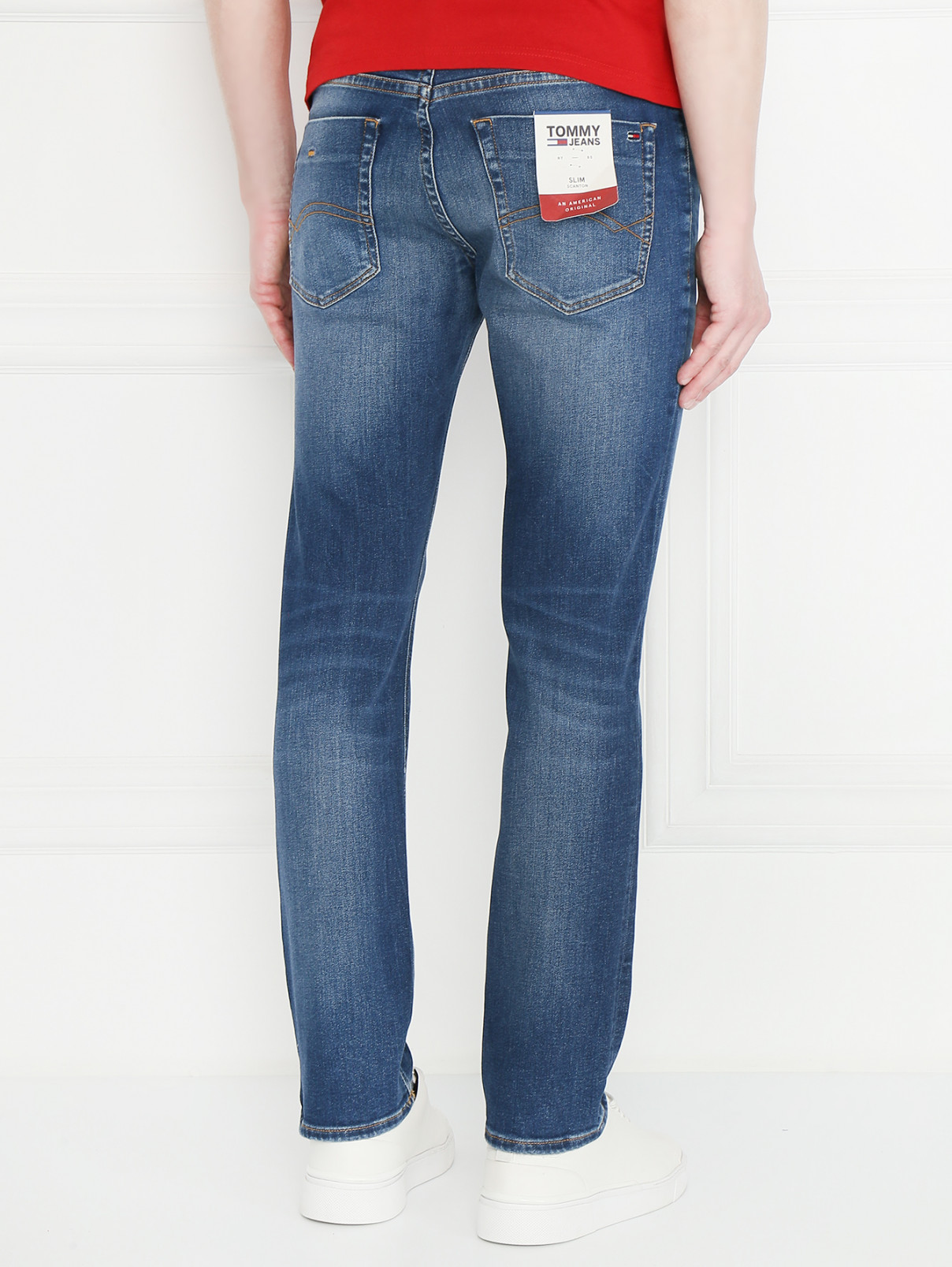 Джинсы зауженного кроя Tommy Jeans  –  МодельВерхНиз1  – Цвет:  Синий