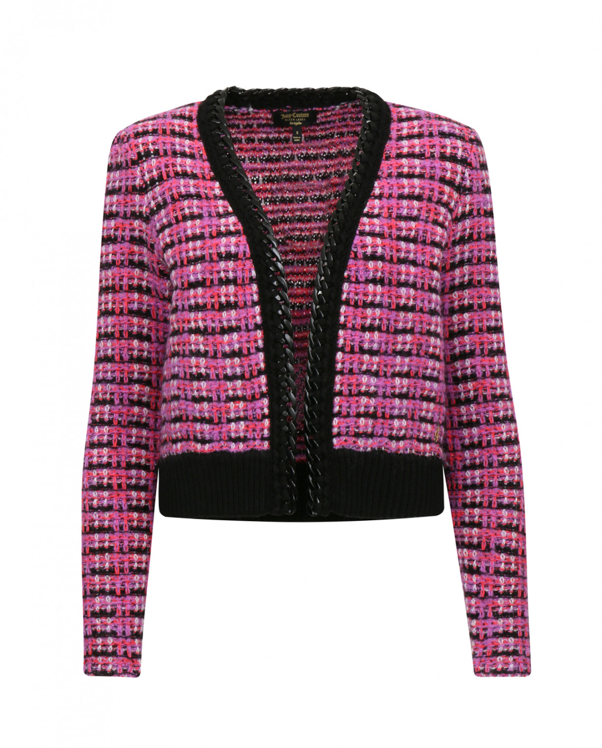 Кардиган с узором декорированный цепью Juicy Couture  –  Общий вид  – Цвет:  Узор