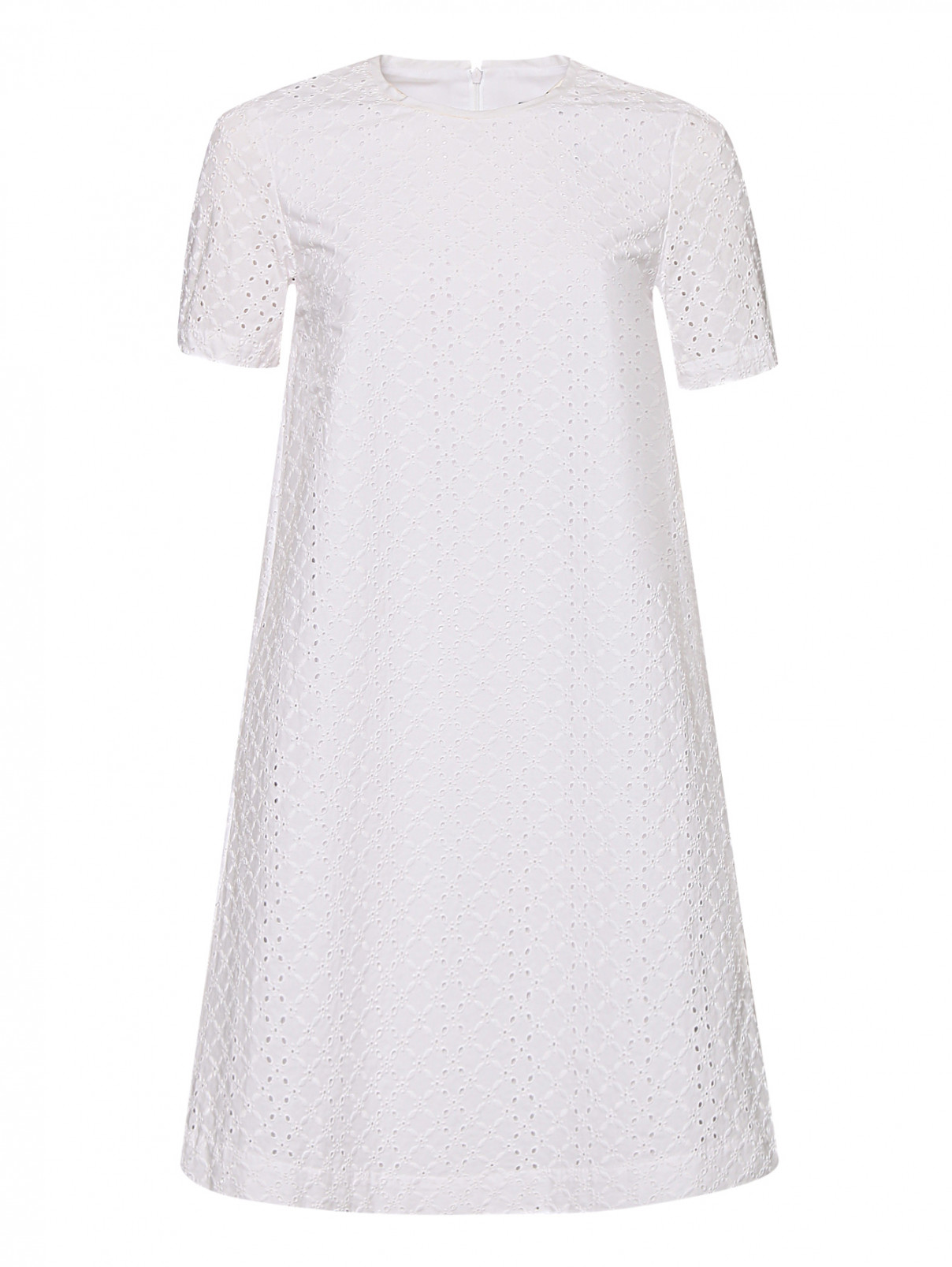 Платье из хлопка с вышивкой Joop  –  Общий вид  – Цвет:  Белый
