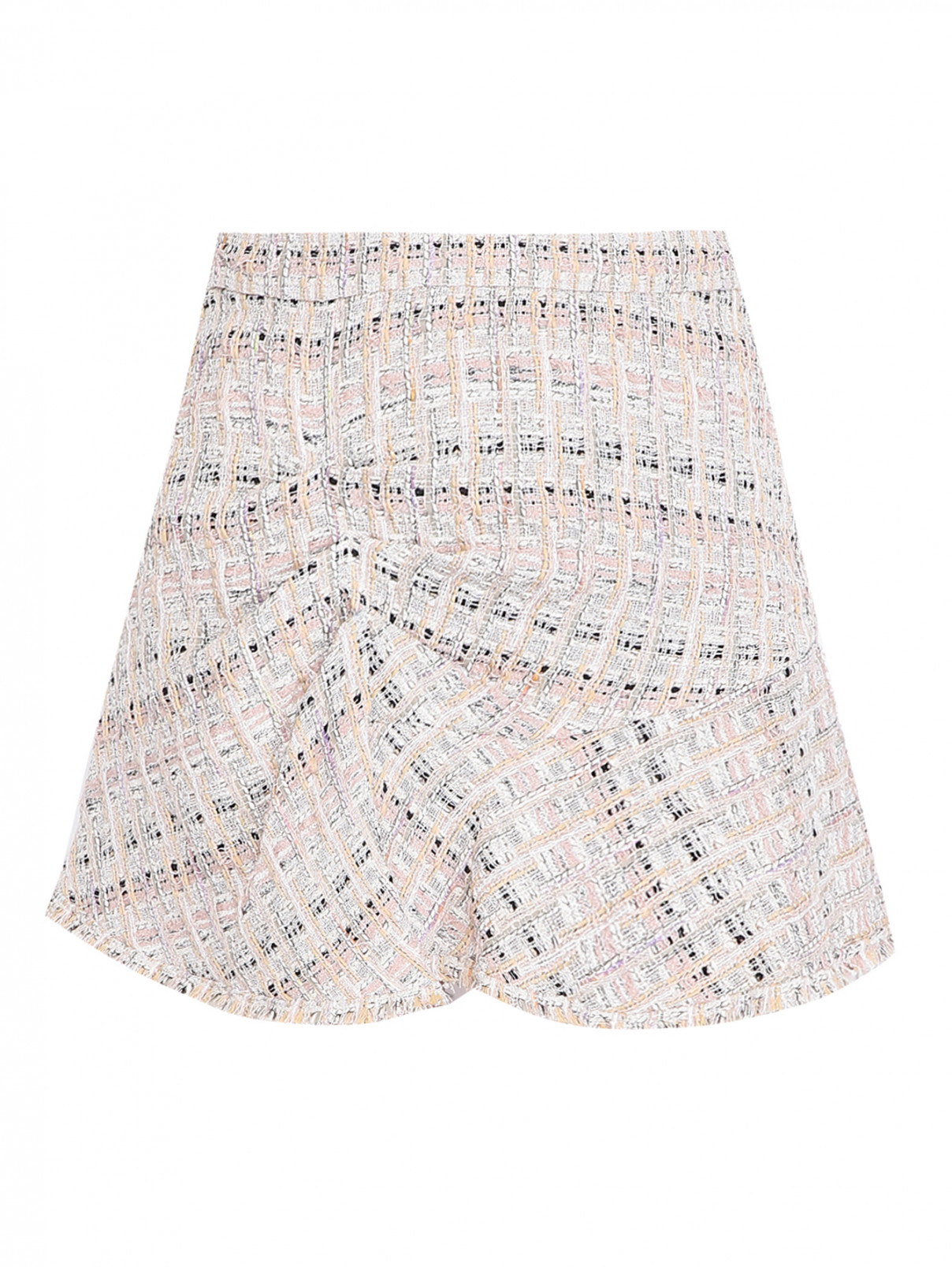 Твидовая юбка-мини Iro  –  Общий вид  – Цвет:  Бежевый