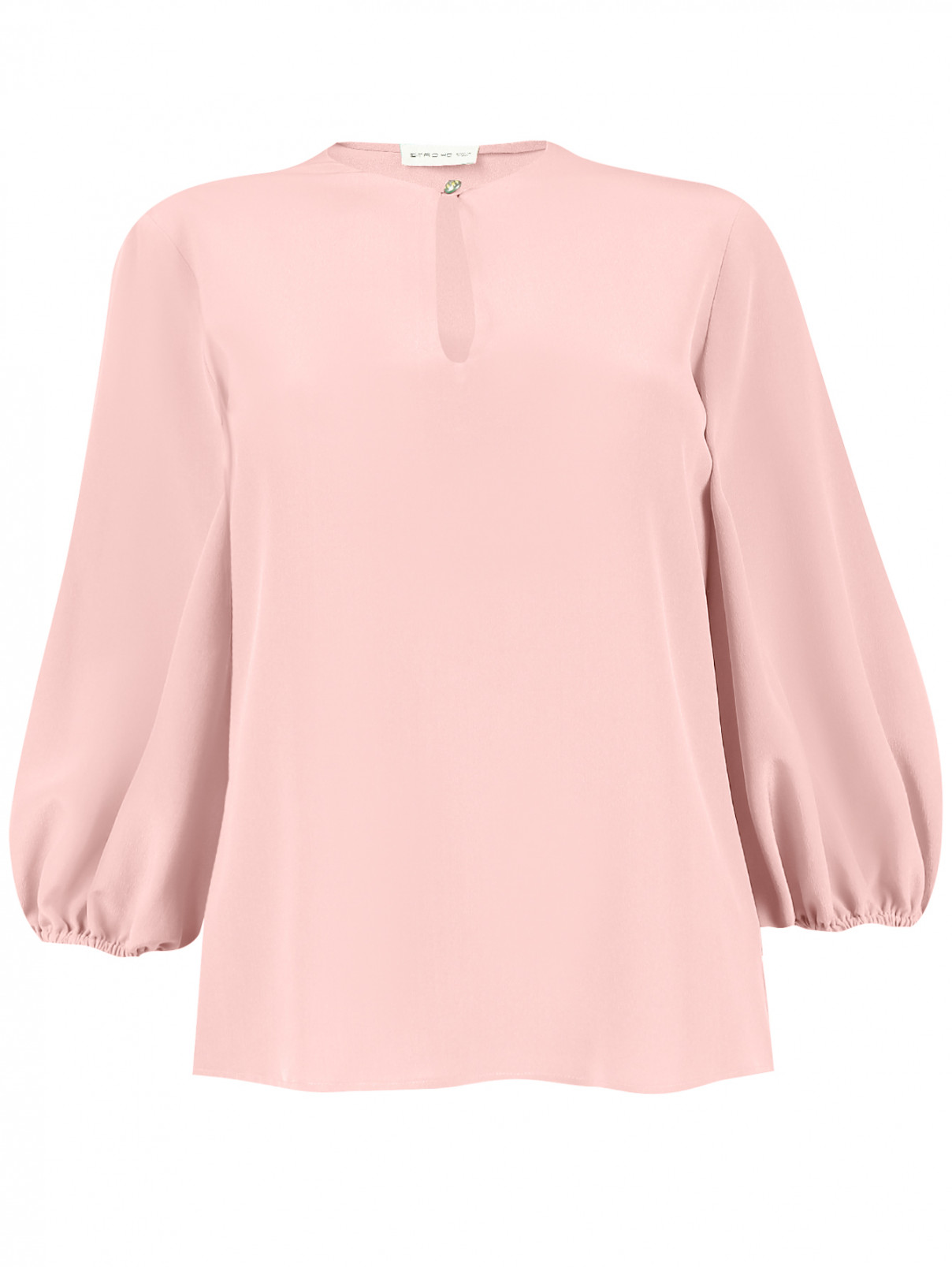 Блуза из шелка свободного кроя Etro  –  Общий вид  – Цвет:  Розовый