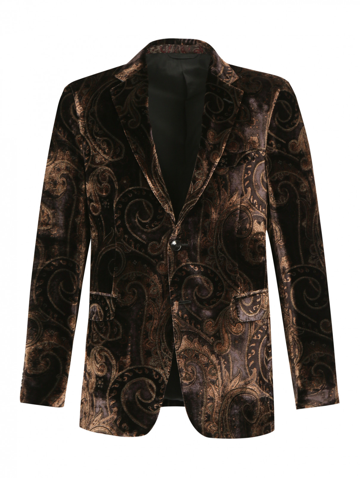 Однобортный пиджак с узором "пейсли" Etro  –  Общий вид  – Цвет:  Узор