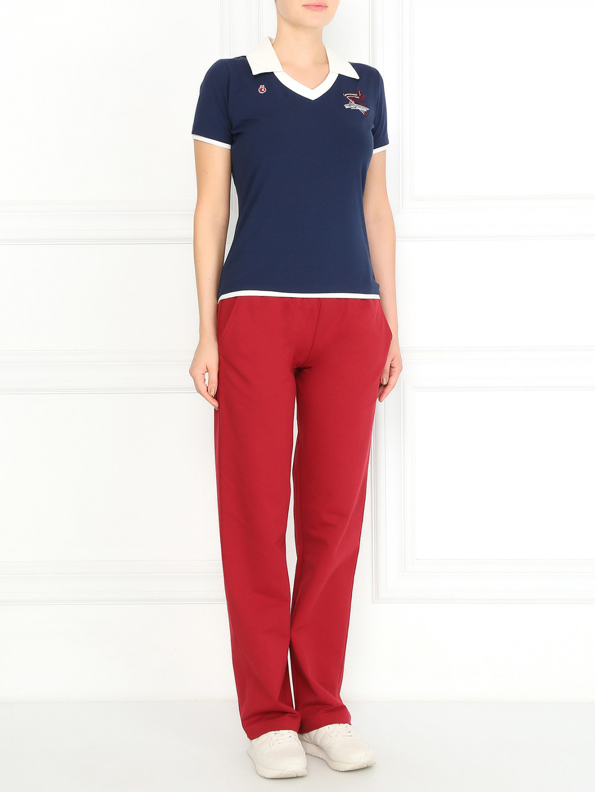 Спортивные брюки свободного кроя BOSCO  –  Модель Общий вид  – Цвет:  Красный