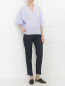 Укороченные брюки прямого кроя изо льна Max Mara  –  Модель Общий вид