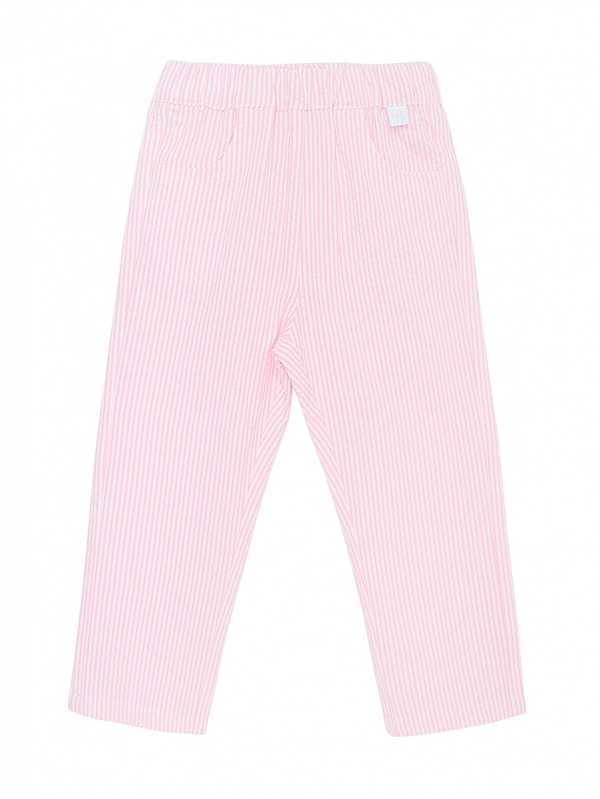 Хлопковые брюки с карманами Il Gufo  –  Общий вид  – Цвет:  Узор