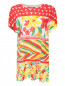 Джемпер с коротким рукавом из льна с цветочным принтом Marina Rinaldi  –  Общий вид
