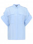 Блуза из шелка свободного кроя с накладными карманами Tara Jarmon  –  Общий вид