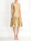 Платье-миди из шелка с объемной юбкой A La Russe  –  Модель Общий вид