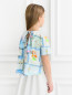 Хлопковая блуза свободного кроя с узором MiMiSol  –  Модель Верх-Низ1
