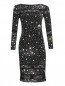 Платье из шелка с узором и кружевной отделкой BOUTIQUE MOSCHINO  –  Общий вид