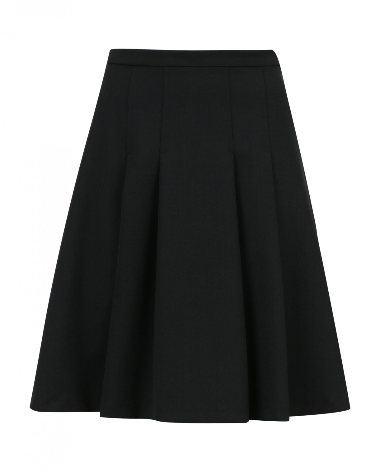 Классическая юбка-мини с симметричными складками Merсi  –  Общий вид  – Цвет:  Серый