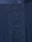 Юбка-макси из шелка с декоративной кружевной отделкой Alberta Ferretti  –  Деталь
