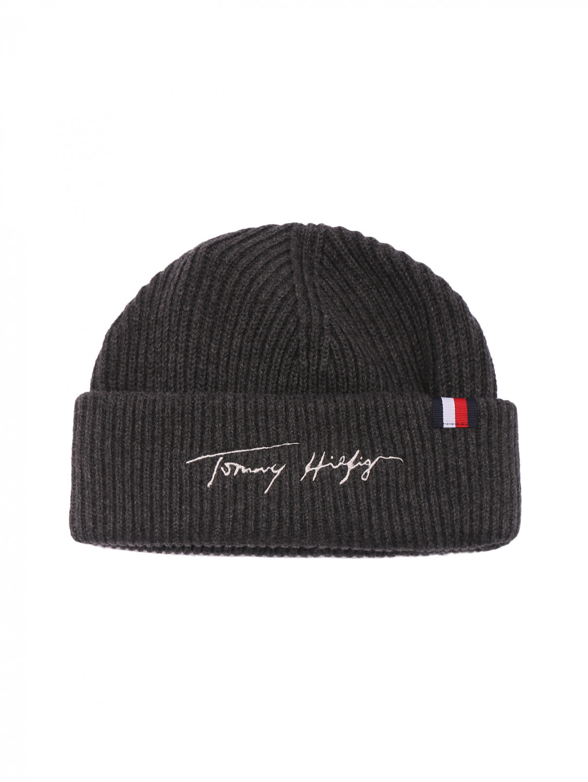 Шапка из хлопка однотонная Tommy Hilfiger  –  Общий вид