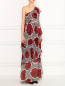 Платье-макси с узором асимметричного кроя Moschino Cheap&Chic  –  Модель Верх-Низ