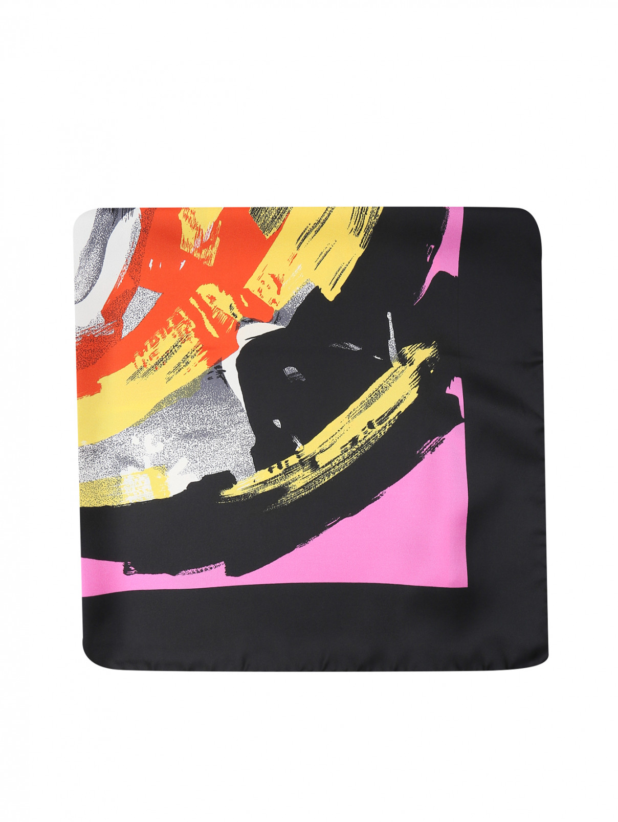 Платок из шелка с узором Marina Rinaldi  –  Общий вид  – Цвет:  Мультиколор
