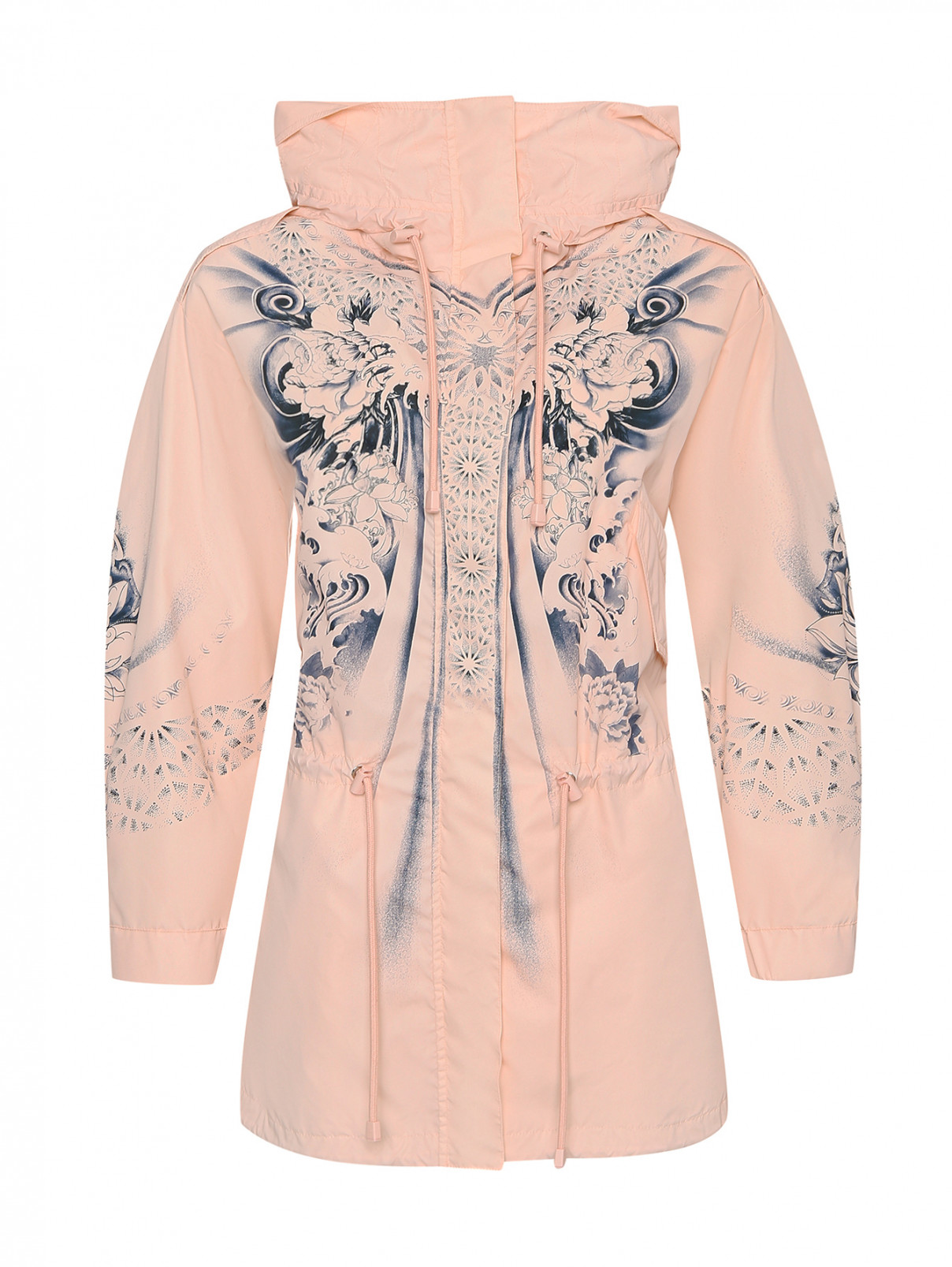 Куртка на молнии с карманами Alberta Ferretti  –  Общий вид  – Цвет:  Розовый