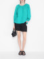 Блуза из хлопка и льна универсального размера Luisa Spagnoli  –  МодельОбщийВид