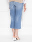 Укороченные джинсы с вышивкой Persona by Marina Rinaldi  –  МодельВерхНиз1
