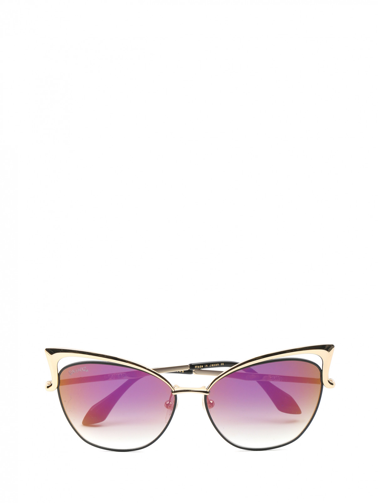 Cолнцезащитные очки в металлической оправе Dita  –  Общий вид  – Цвет:  Золотой