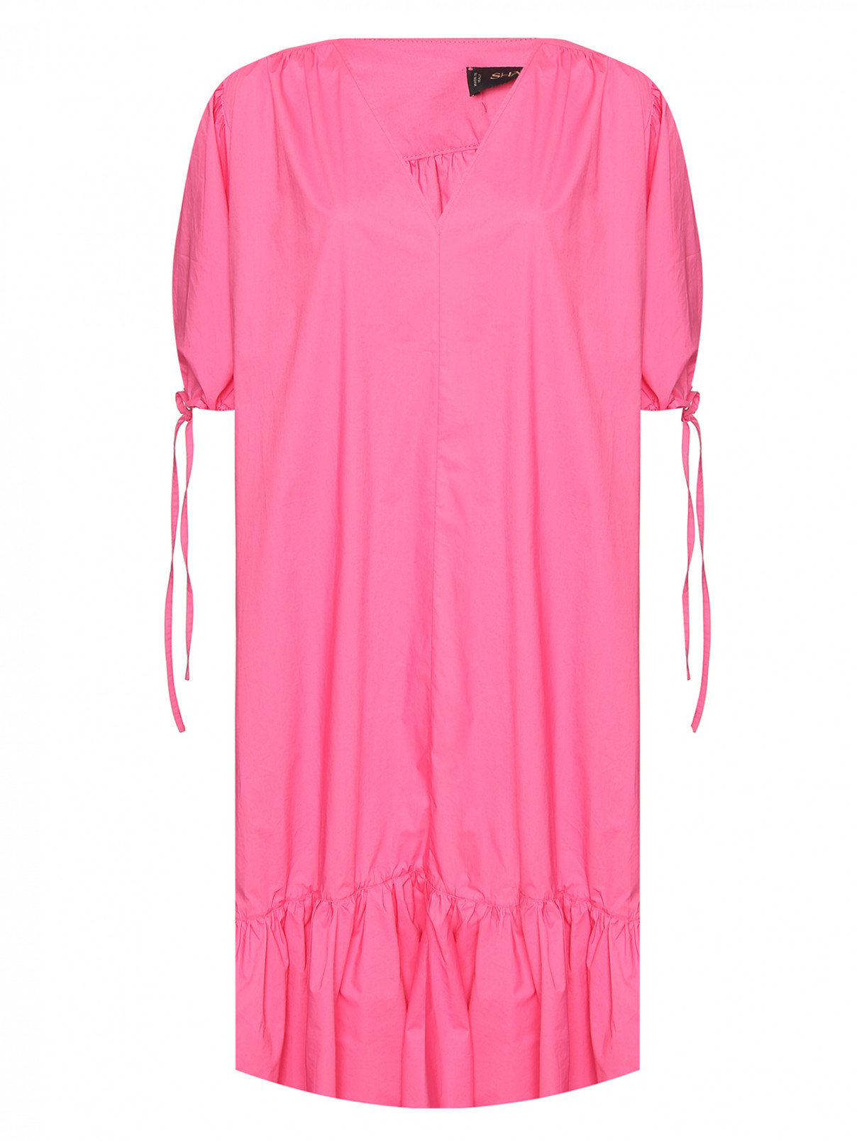 Платье из хлопка свободного кроя с карманами Shade  –  Общий вид  – Цвет:  Розовый