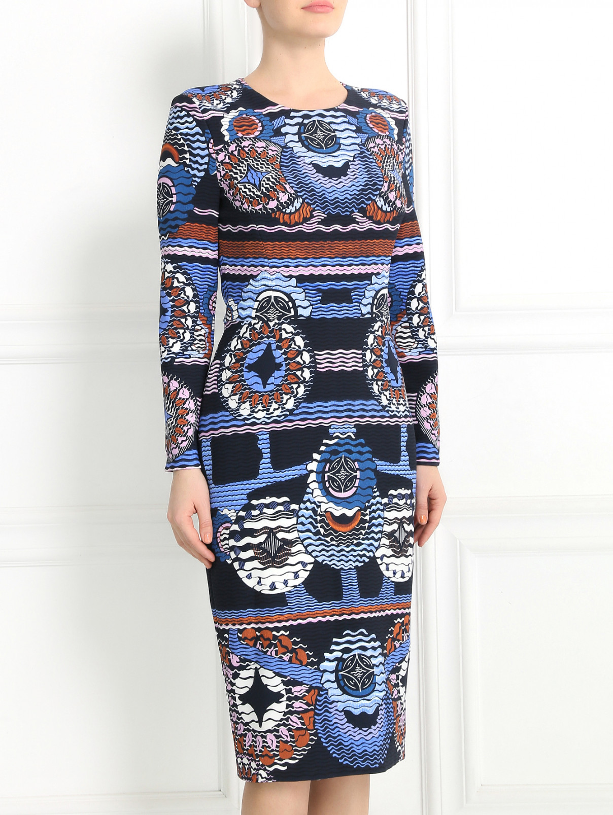 Платье-футляр с узором Peter Pilotto  –  Модель Верх-Низ  – Цвет:  Мультиколор