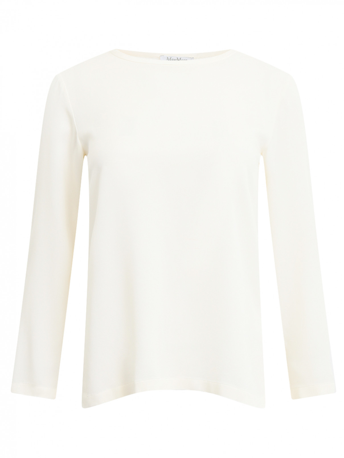 Шелковая блуза свободного кроя Max Mara  –  Общий вид  – Цвет:  Белый